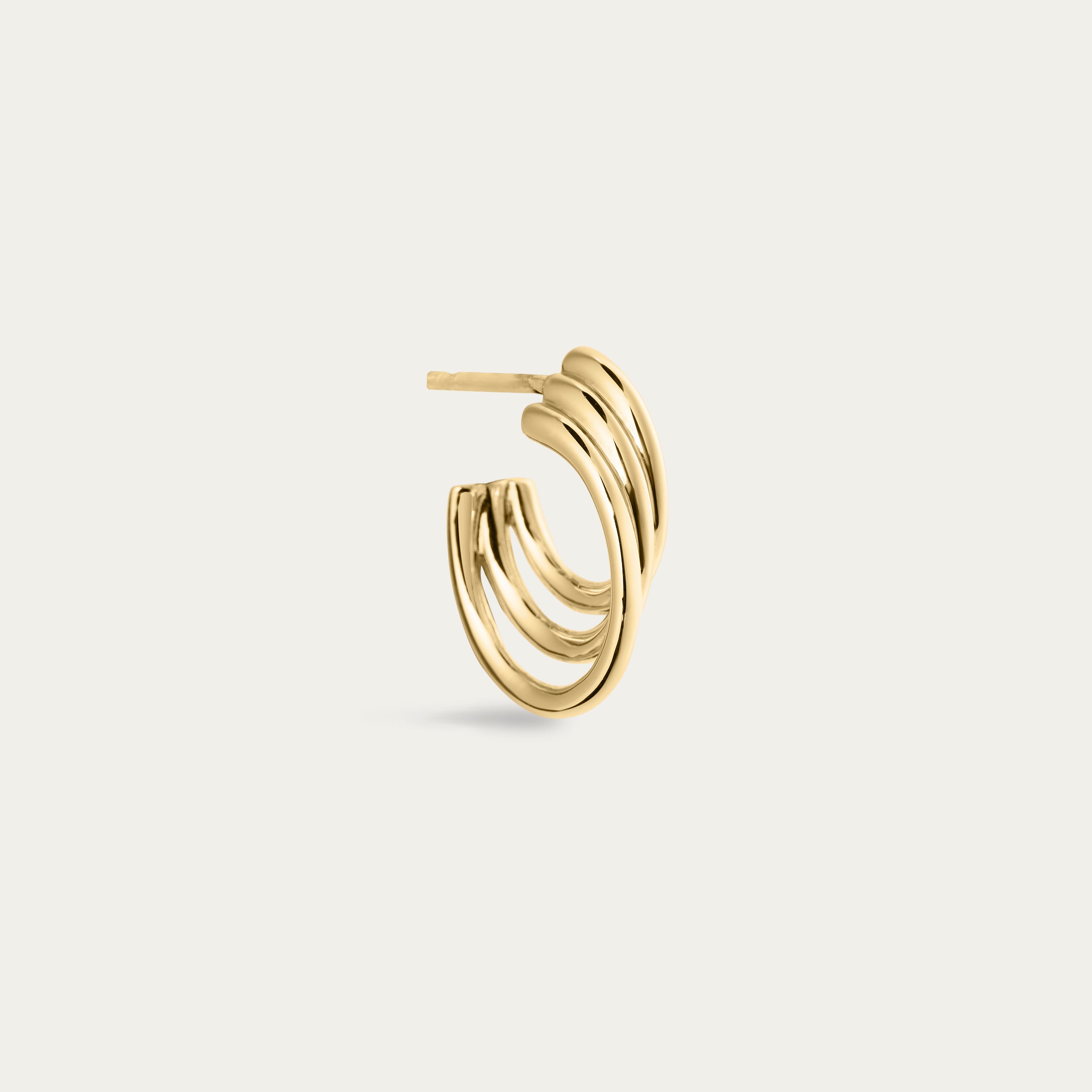 Bound Hoop Size 3 Earrings - Yellow Gold Vermeil