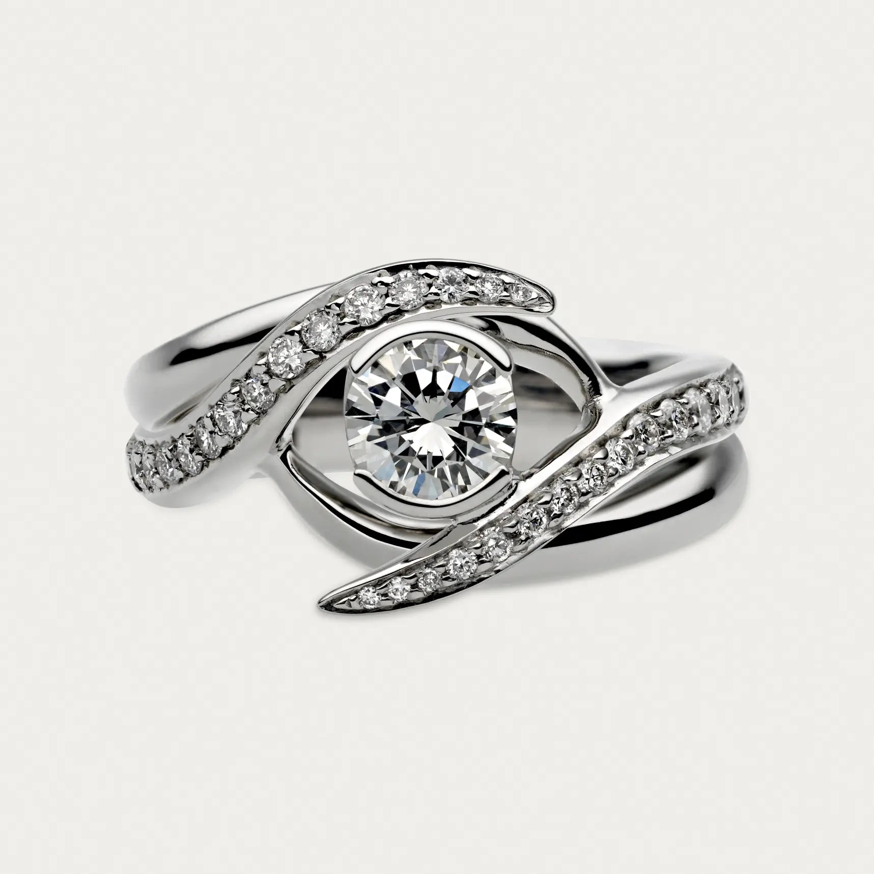 Entwined Rapture Engagement Ring Set