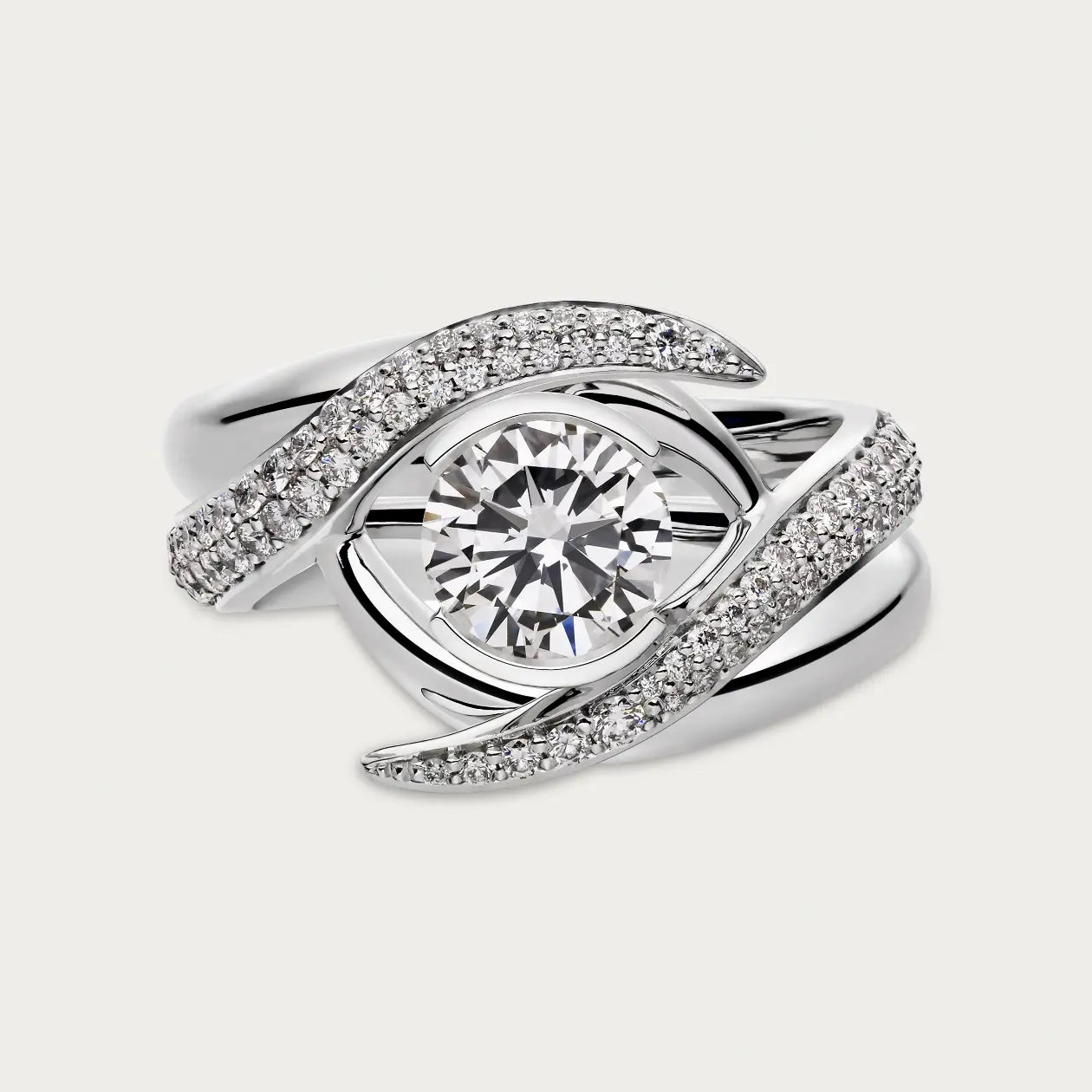 Entwined Rapture Engagement Ring Set 0.75ct