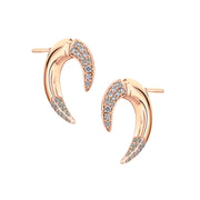 Talon Fine Earrings - 18ct Rose Gold & White Diamond