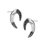 Talon Fine Earrings - 18ct White Gold & Black Diamond