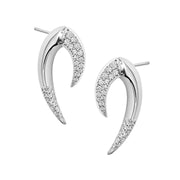 Talon Fine Large Earrings - 18ct White Gold & Diamond