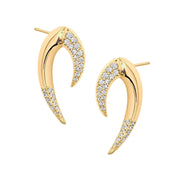 Talon Fine Large Earrings - 18ct Yellow Gold & Diamond