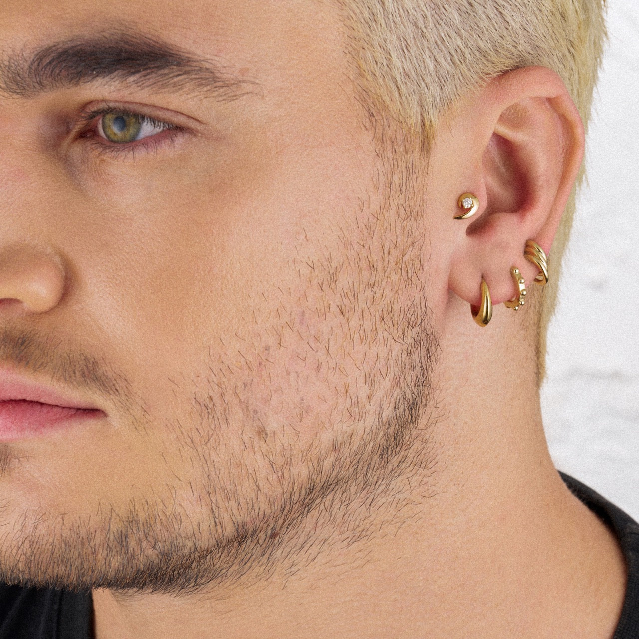 Talon Diamond Stud Earring - Yellow Gold vermeil & Diamond