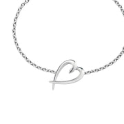 Hook Heart Bracelet - Silver