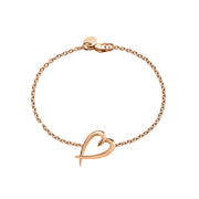 Hook Heart Bracelet - Rose Gold Vermeil