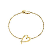 Hook Heart Bracelet - Yellow Gold Vermeil