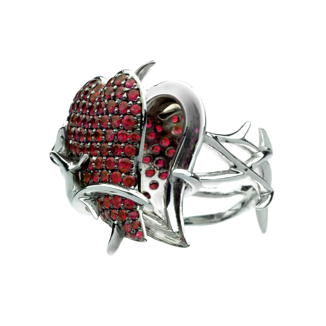Impassioned Cherish Ring - 18ct White Gold & Ruby