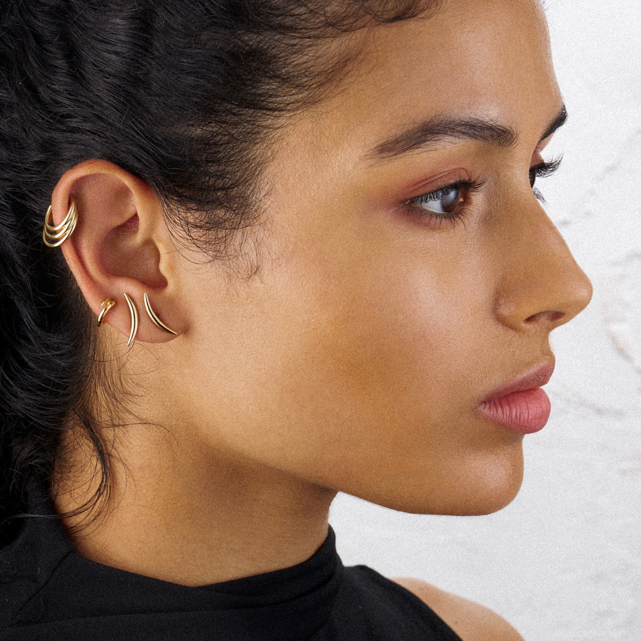 Quill Stud Earrings - Yellow Gold Vermeil