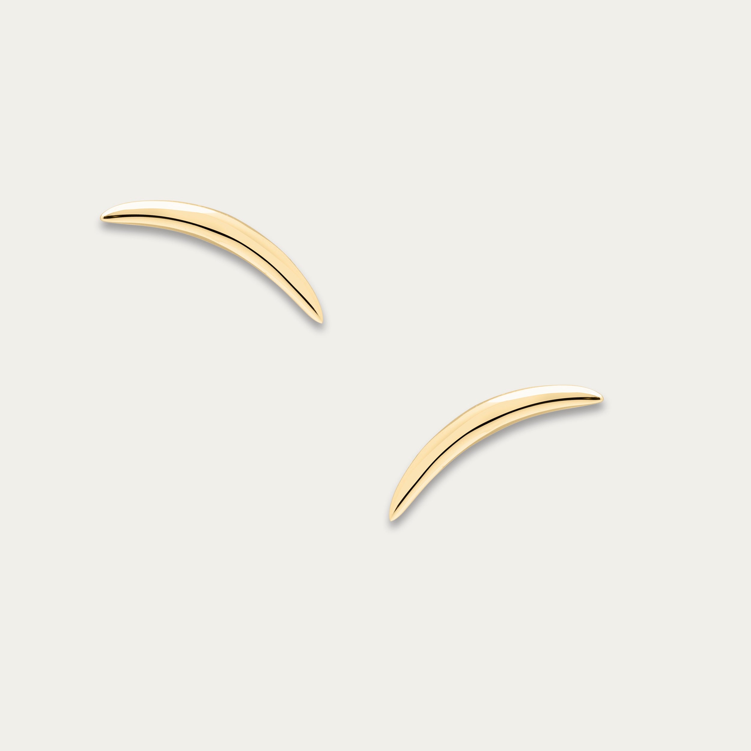 Quill Stud Earrings - Yellow Gold Vermeil