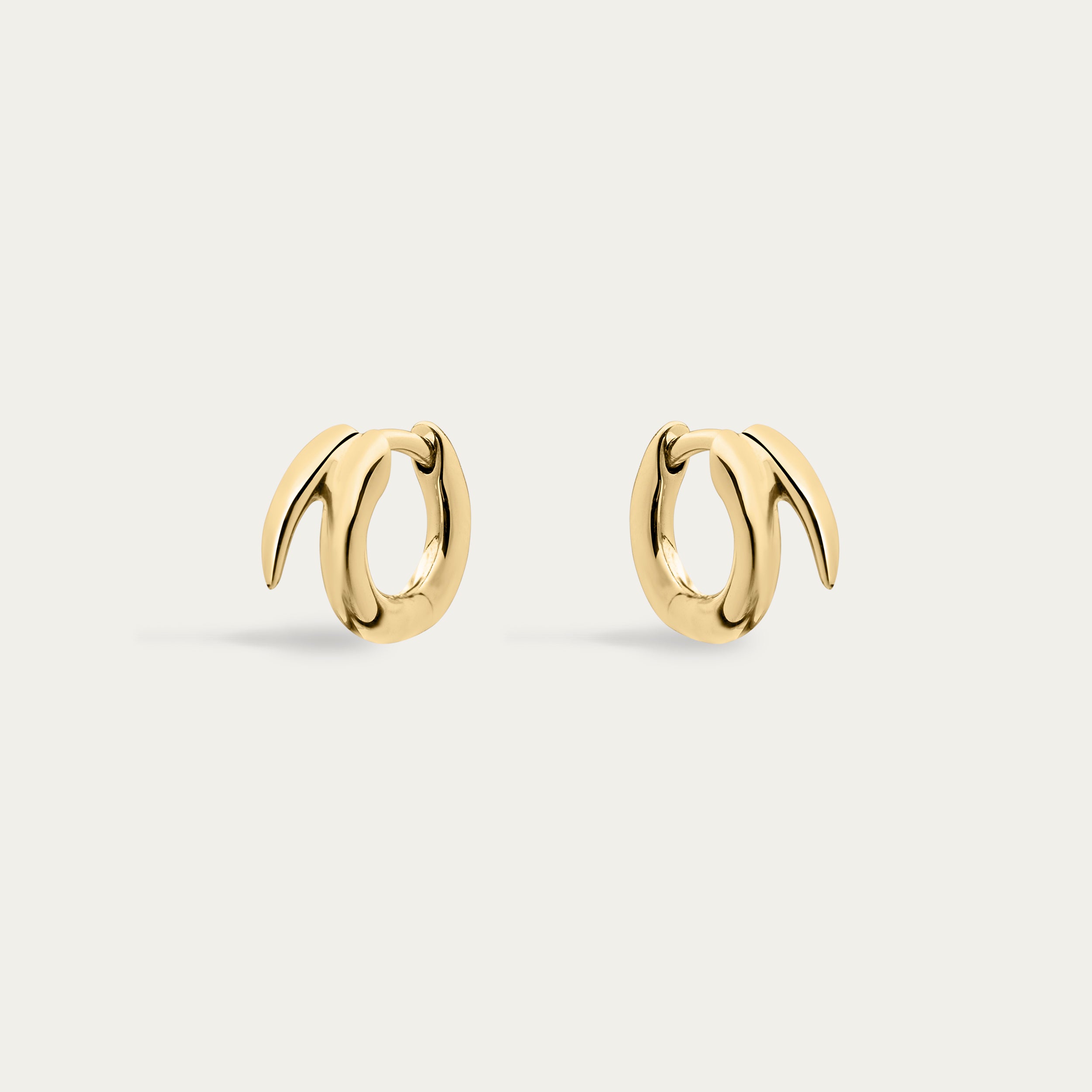 Quill Mini Hoop Earrings - Yellow Gold Vermeil