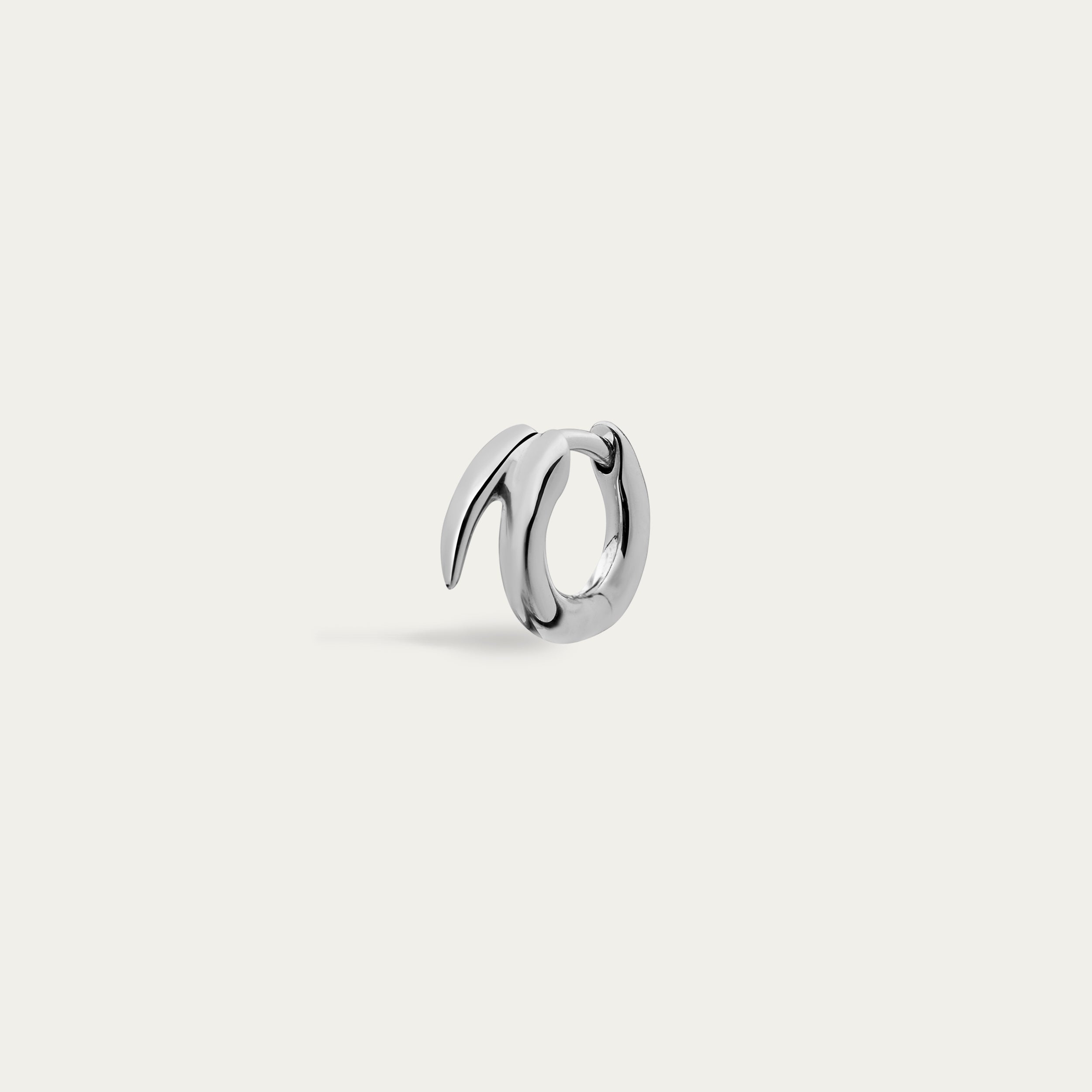 Quill Mini Hoop Earrings - Silver
