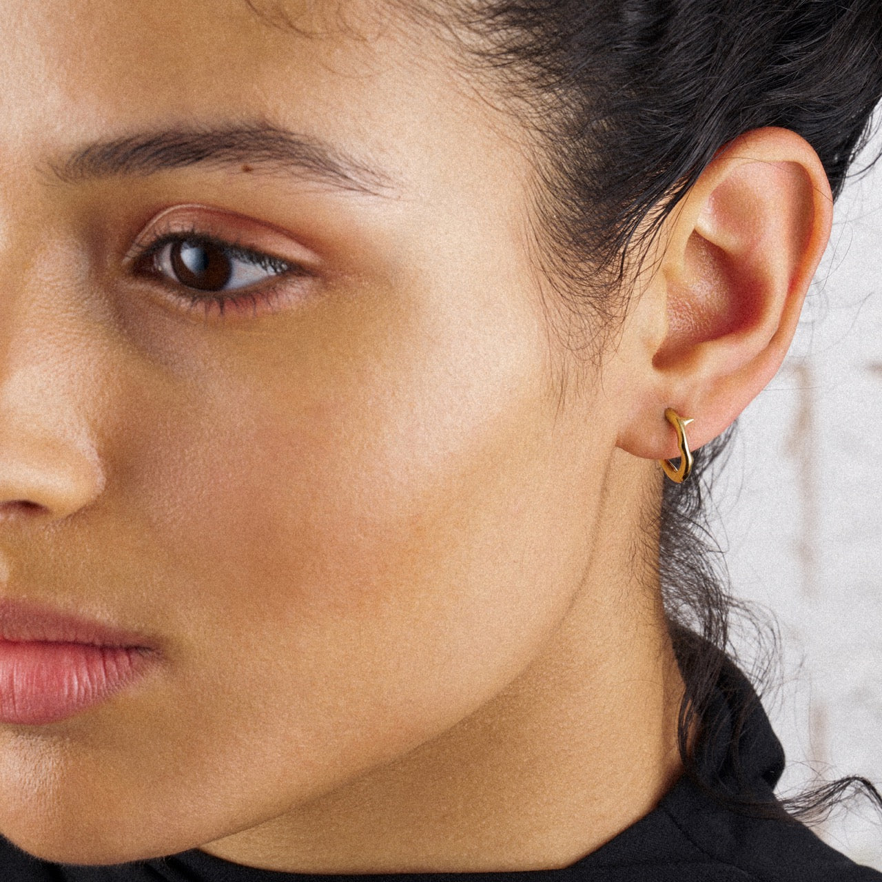 Rose Thorn Mini Hoop Earrings - Yellow Gold Vermeil