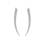 Sabre Fine Medium Earrings - 18ct White Gold & Diamond