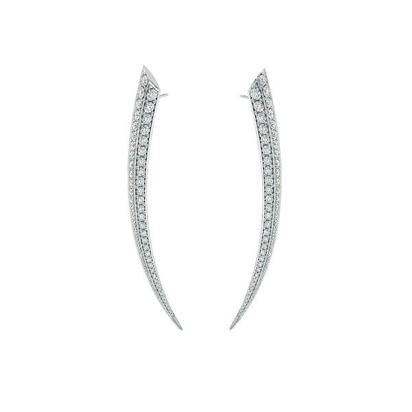 Shaun Leane White Diamond Medium Sabre Earrings