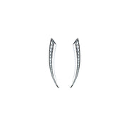 Sabre Fine Small Earrings - 18ct White Gold & Diamond