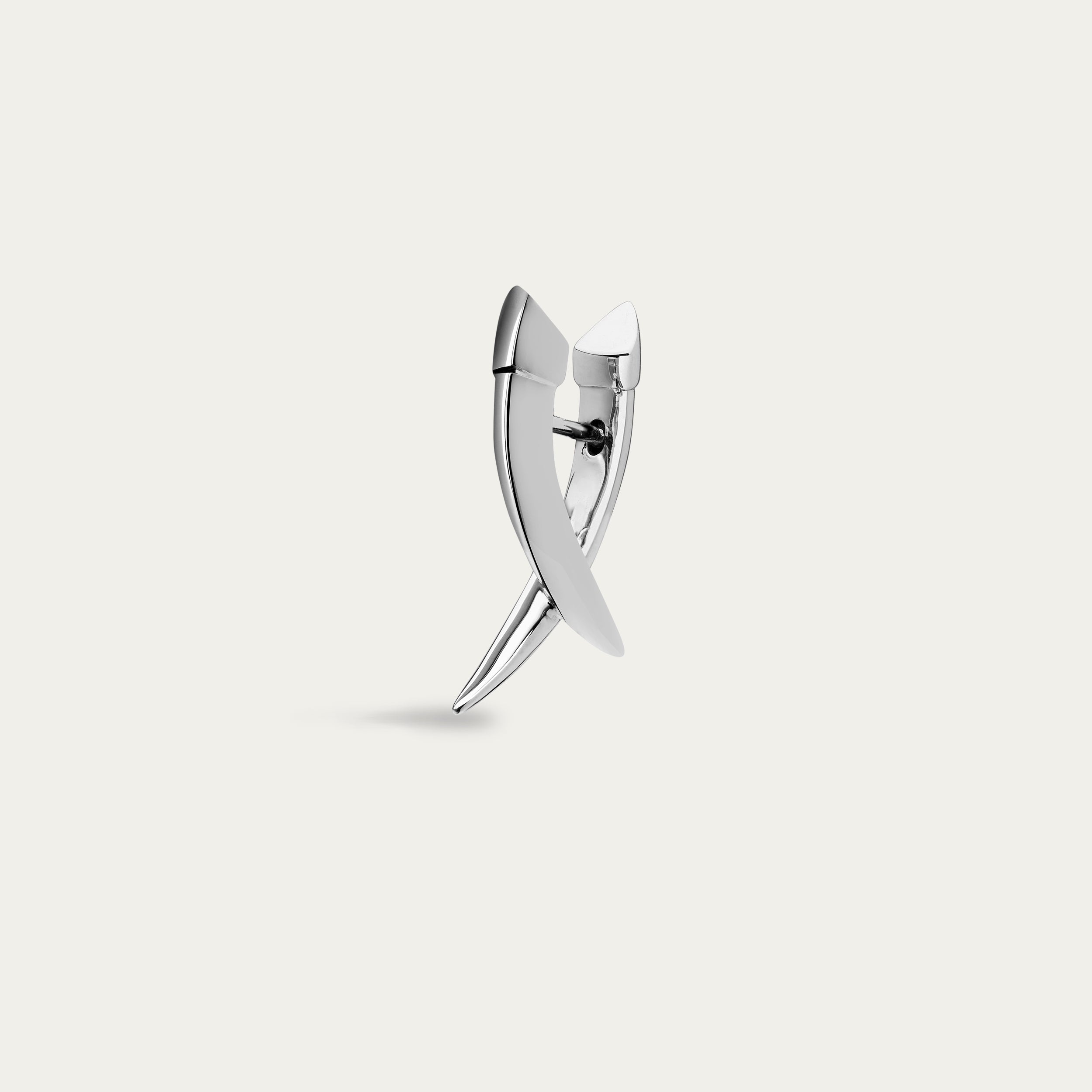 Sabre Mini Crossover Earrings - Silver