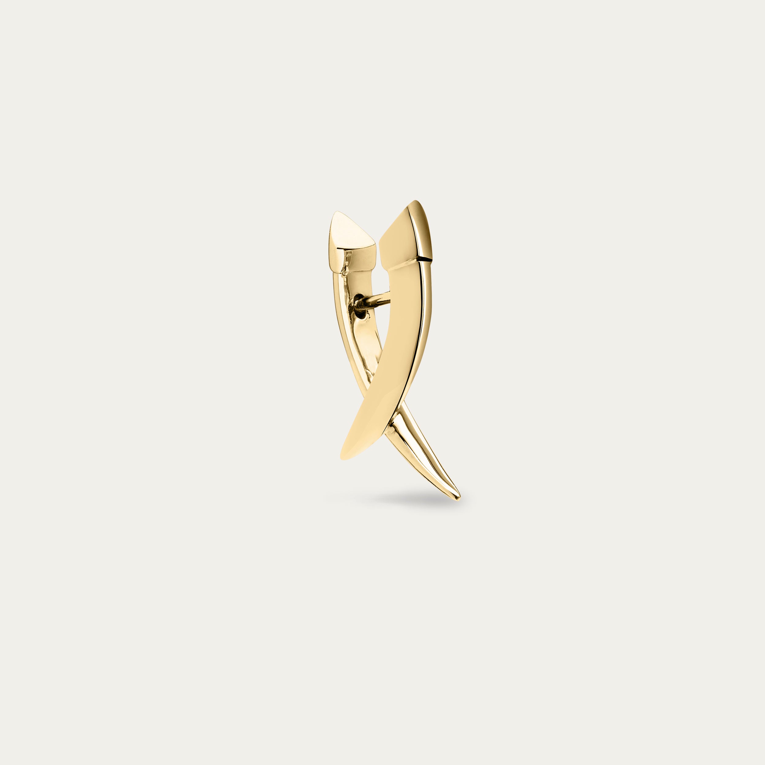 Sabre Mini Crossover Earrings - Yellow Gold Vermeil