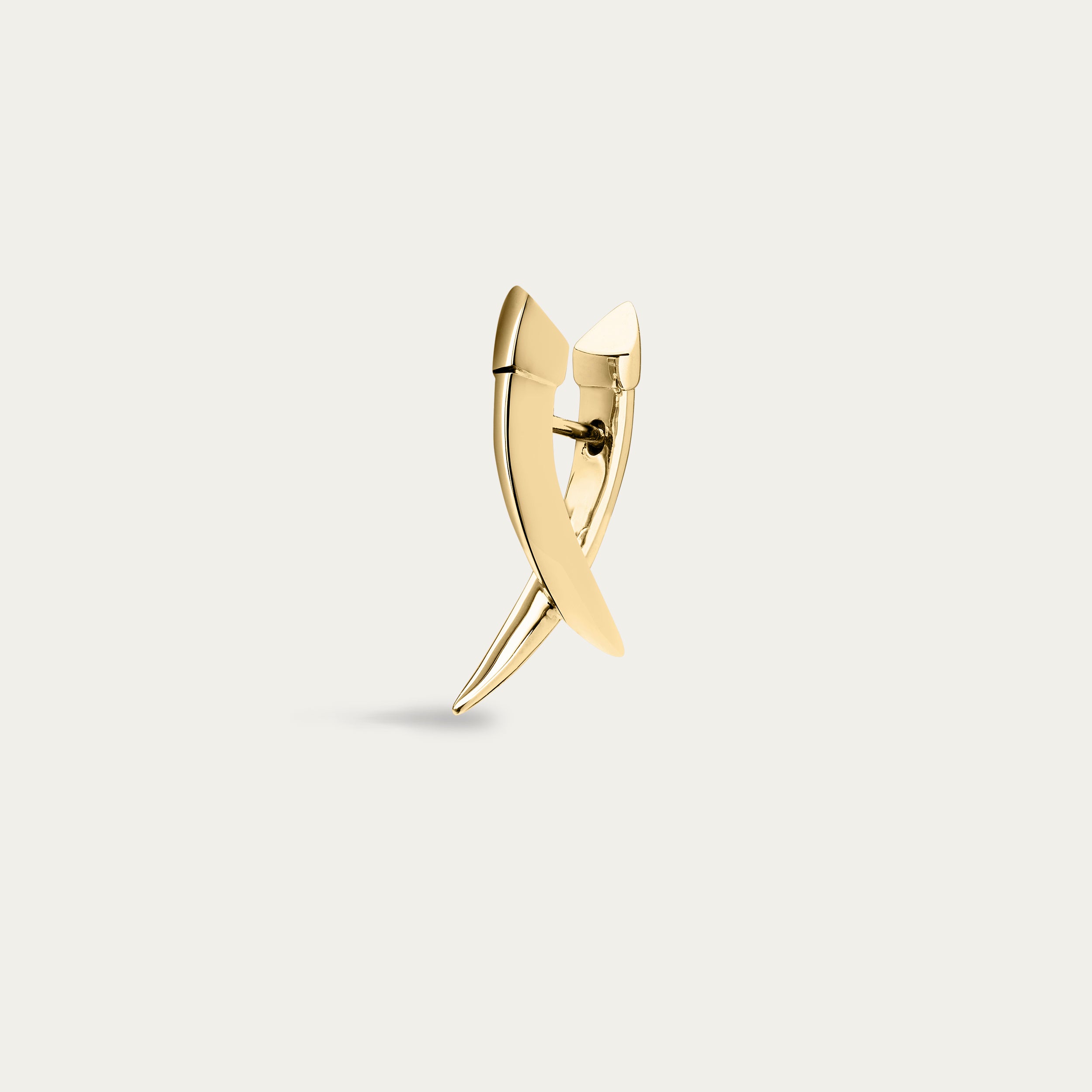 Sabre Mini Crossover Earrings - Yellow Gold Vermeil