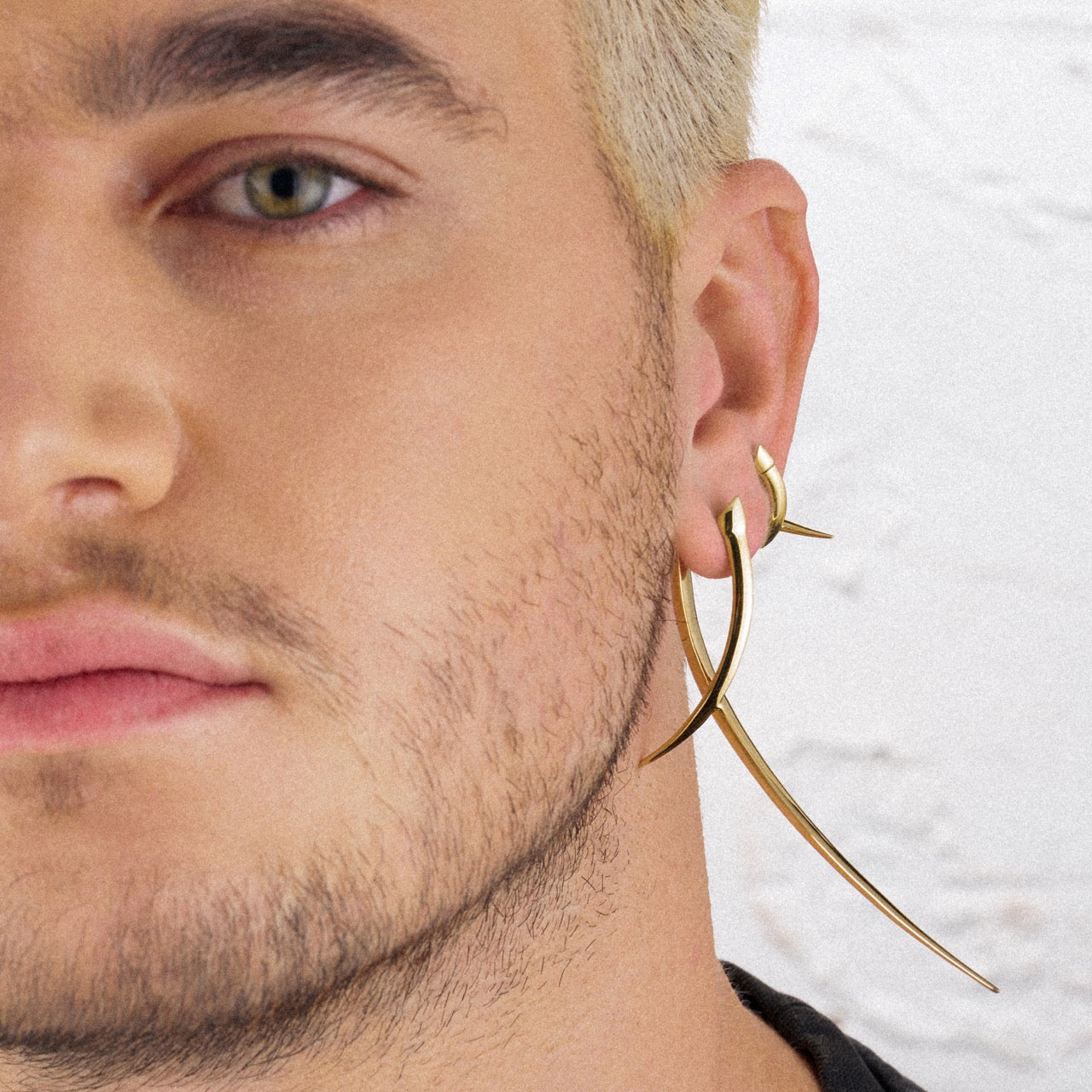 Sabre Statement Crossover Earrings - Yellow Gold Vermeil