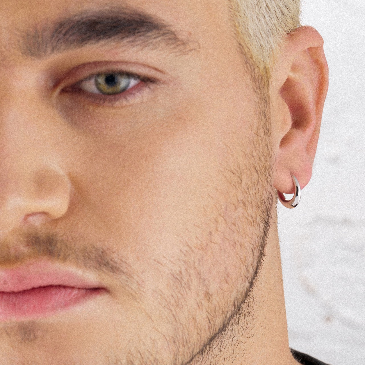 Sabre Mini Hoop Earrings - Silver