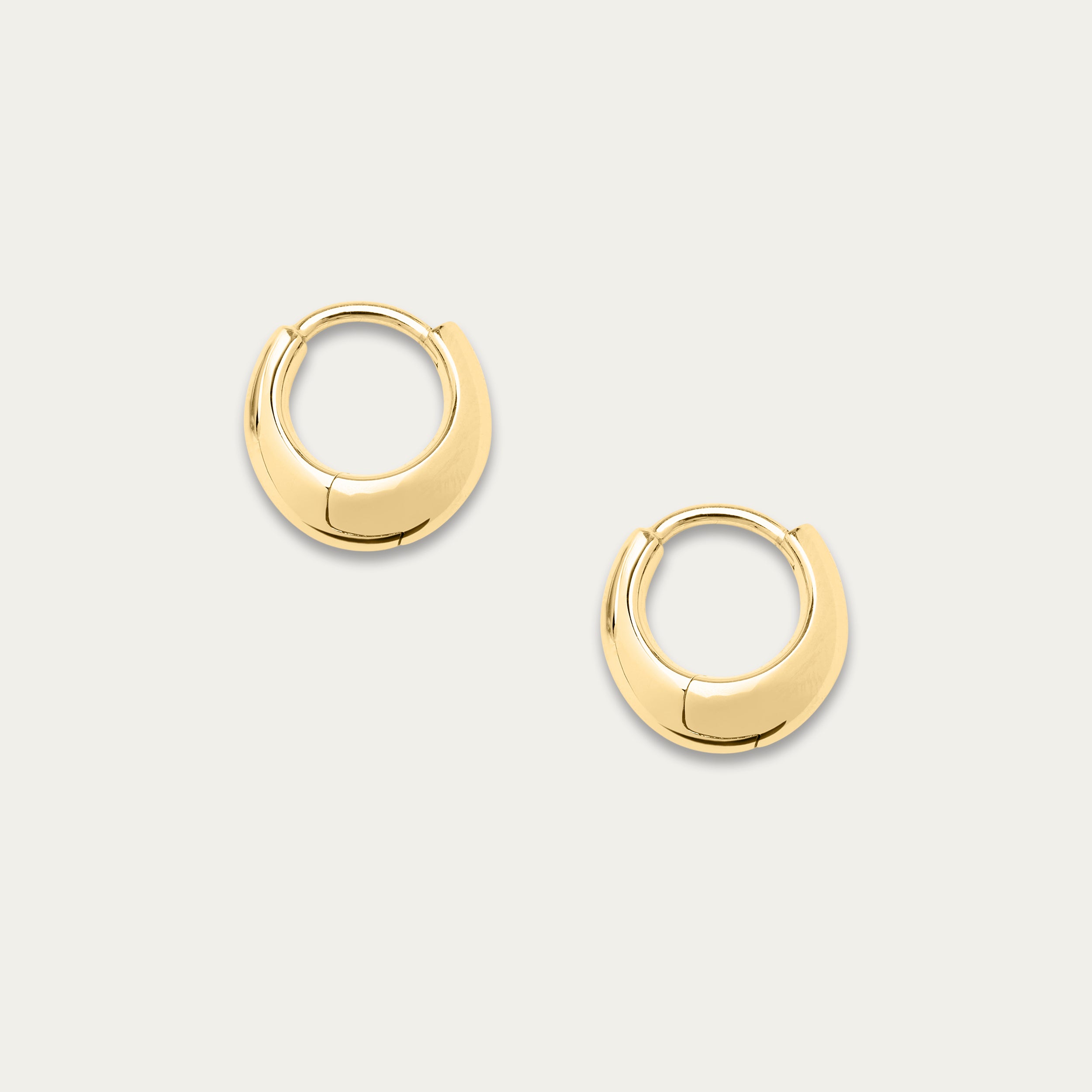 Sabre Mini Hoop Earrings - Yellow Gold Vermeil