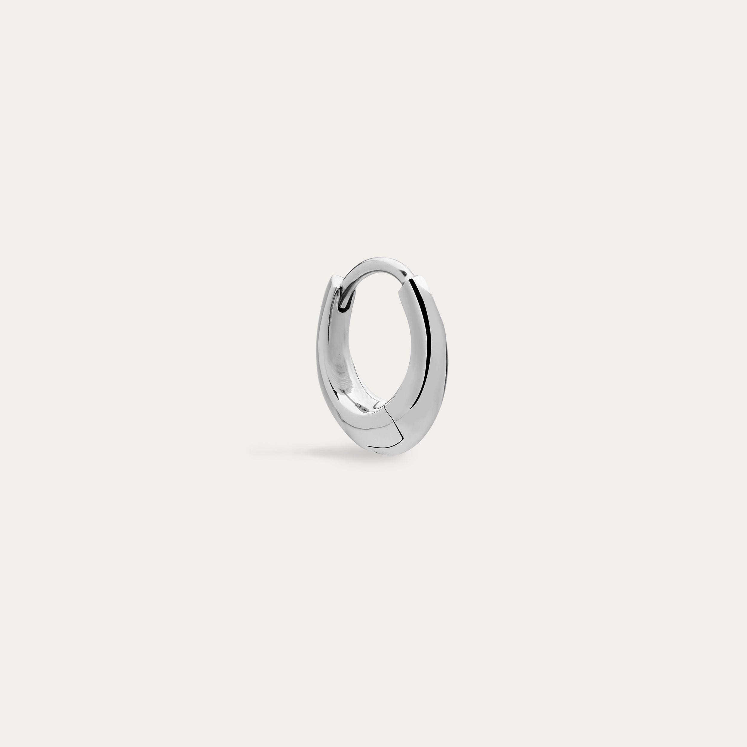 Sabre Mini Hoop Earrings - Silver