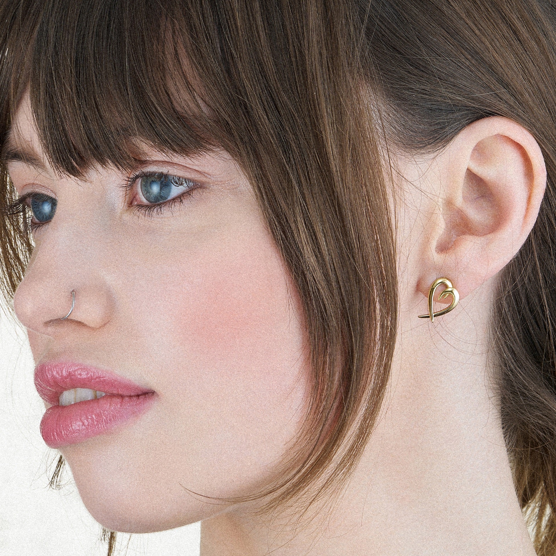 Hook Heart Earrings - Yellow Gold Vermeil