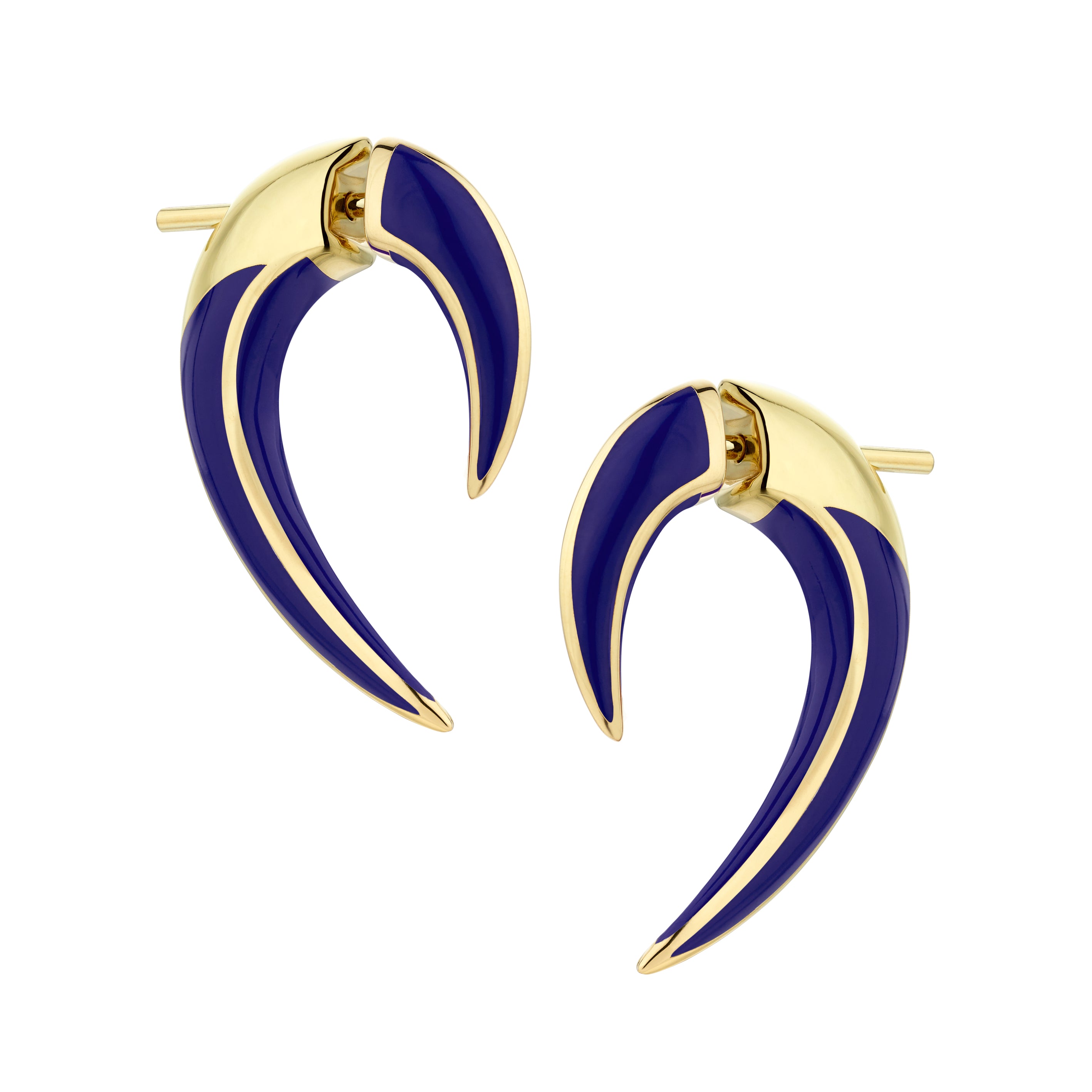 Sabre Solis Talon Earrings - Yellow Gold Vermeil & Atlantic Ceramic