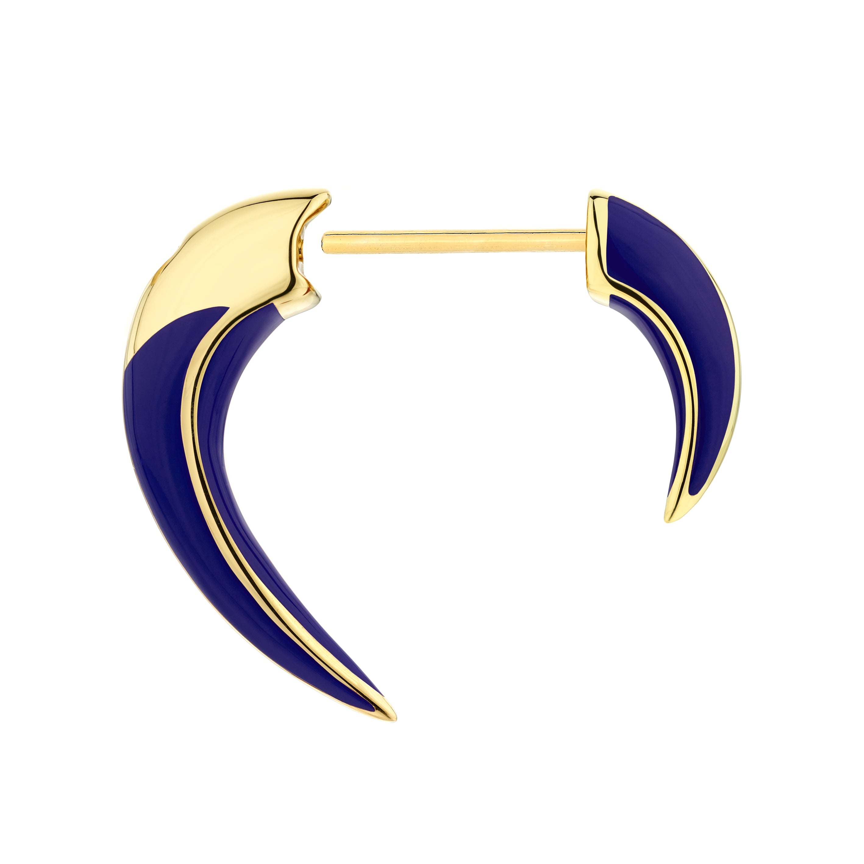 Sabre Solis Single Talon Earrings - Yellow Gold Vermeil & Atlantic Ceramic
