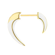 Sabre Solis Talon Earrings - Yellow Gold Vermeil & Chalk Ceramic