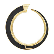 Sabre Solis Cuff - Yellow Gold Vermeil & Jet Ceramic