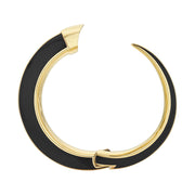 Sabre Solis Cuff - Yellow Gold Vermeil & Jet Ceramic