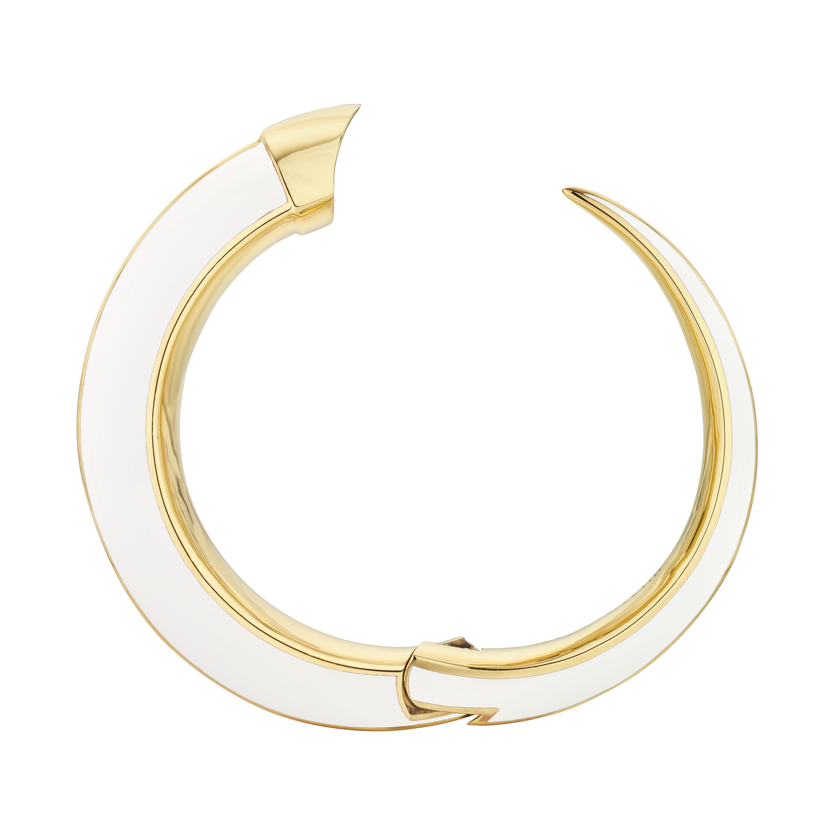 Sabre Solis Cuff - Yellow Gold Vermeil & Chalk Ceramic