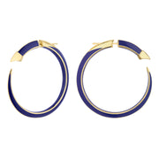 Sabre Solis Statement Hoop Earrings - Yellow Gold Vermeil & Atlantic Ceramic