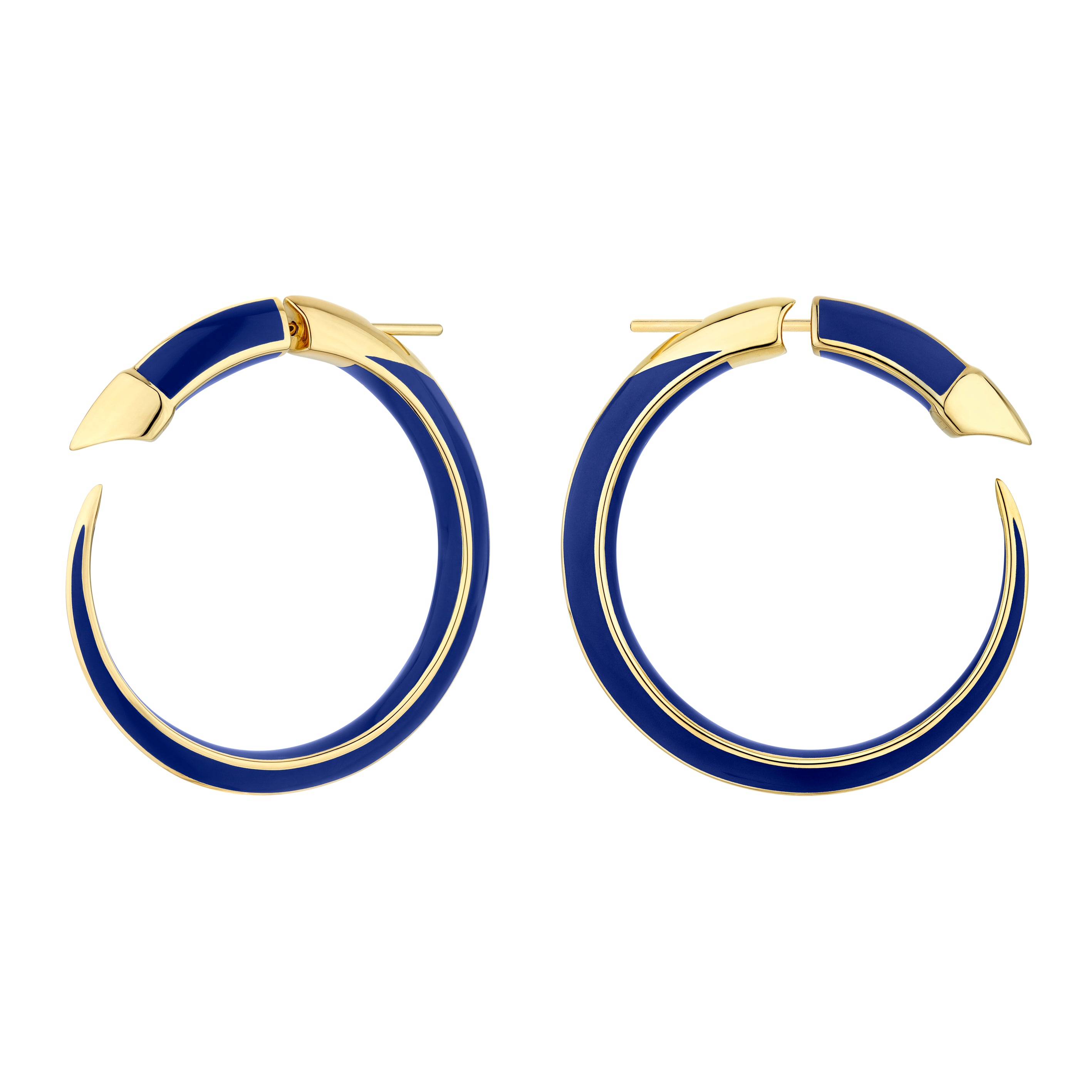 Sabre Solis Hoop Earrings - Yellow Gold Vermeil & Atlantic Ceramic