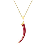 Sabre Solis Pendant - Yellow Gold Vermeil & Sienna Ceramic