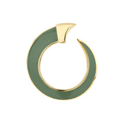 Sabre Solis Ring - Yellow Gold Vermeil & Leaf Ceramic