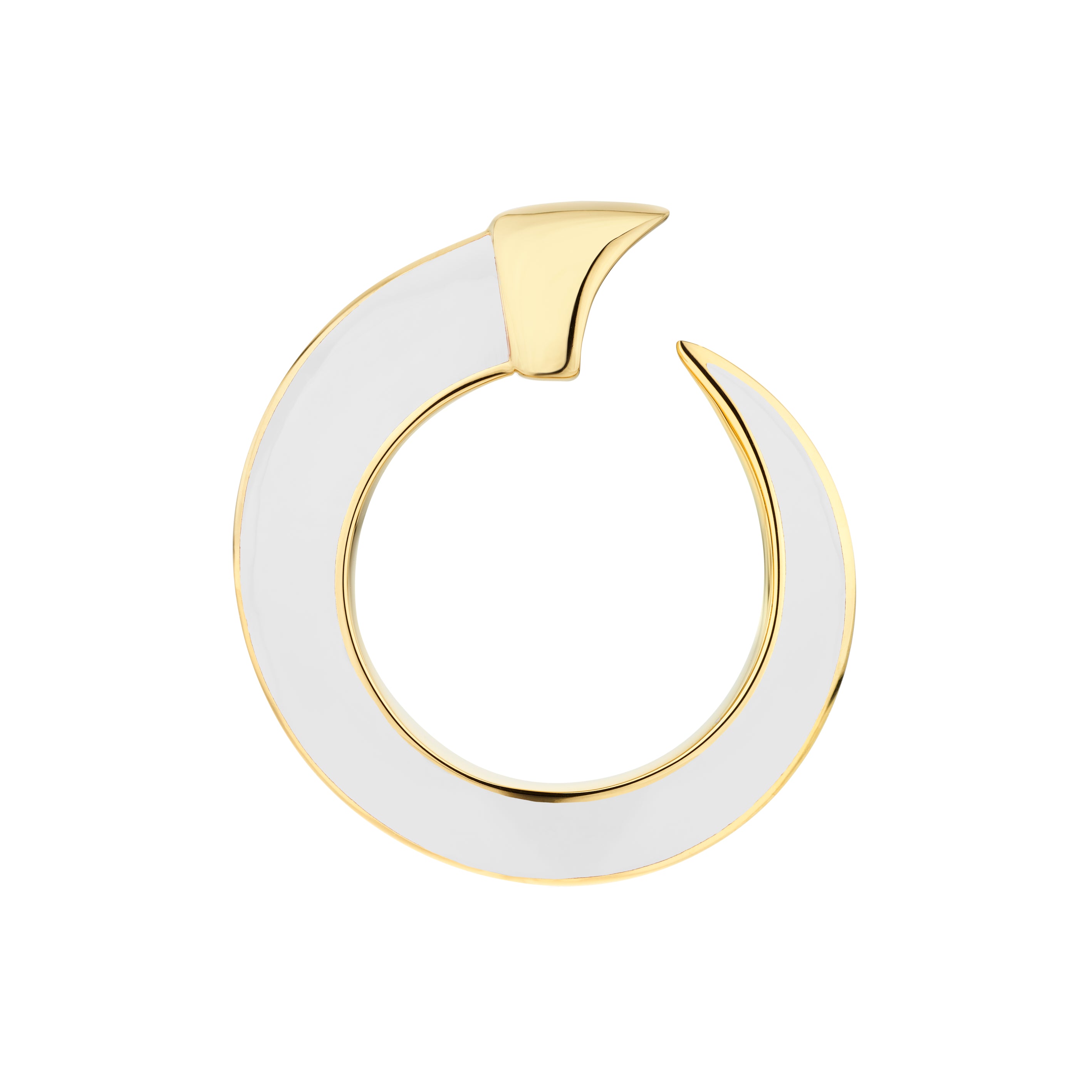 Sabre Solis Ring - Yellow Gold Vermeil & Chalk Ceramic