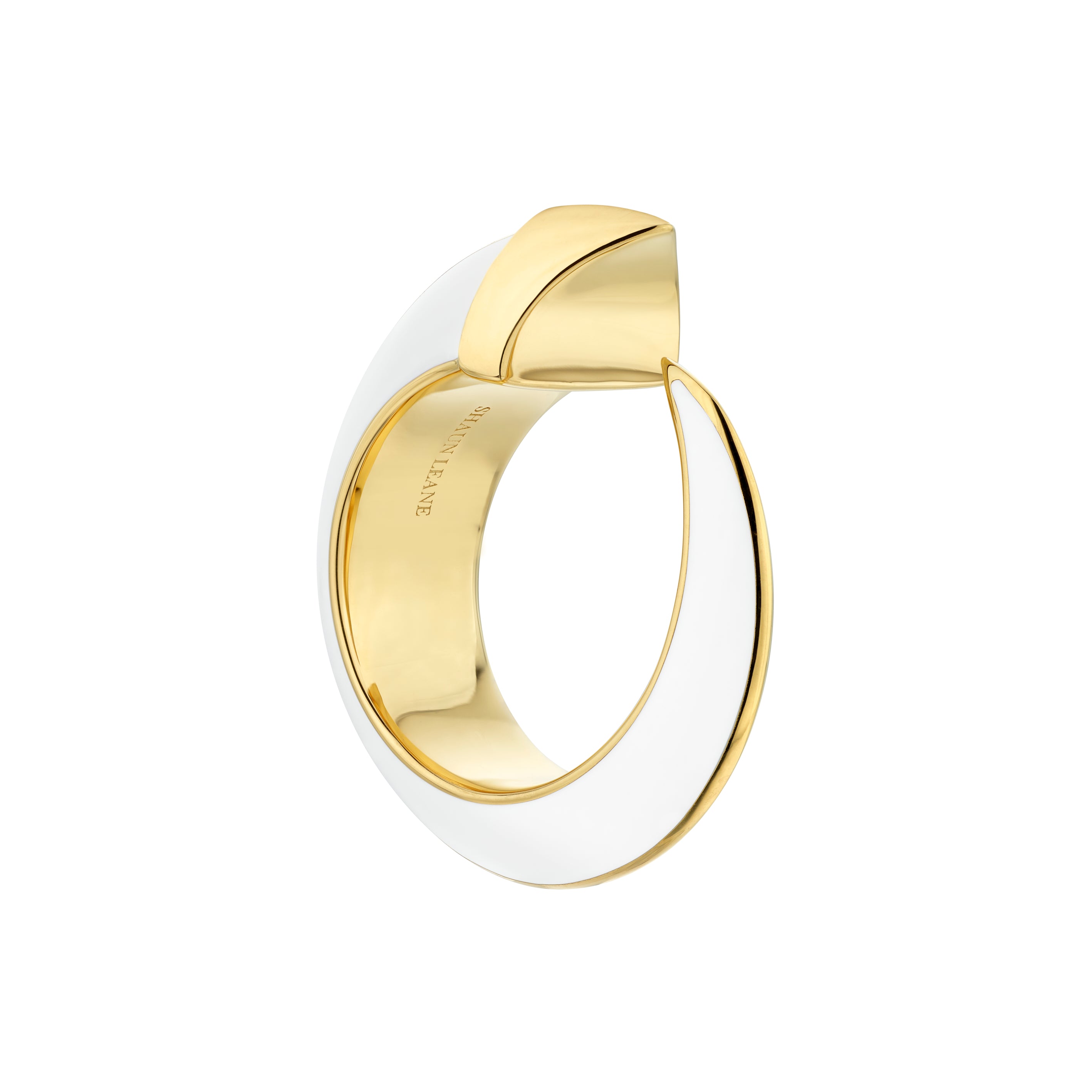 Sabre Solis Ring - Yellow Gold Vermeil & Chalk Ceramic