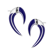 Sabre Solis Talon Earrings - Silver & Atlantic Ceramic