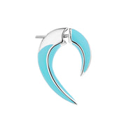 Sabre Solis Single Talon Earring - Silver & Lagoon Ceramic