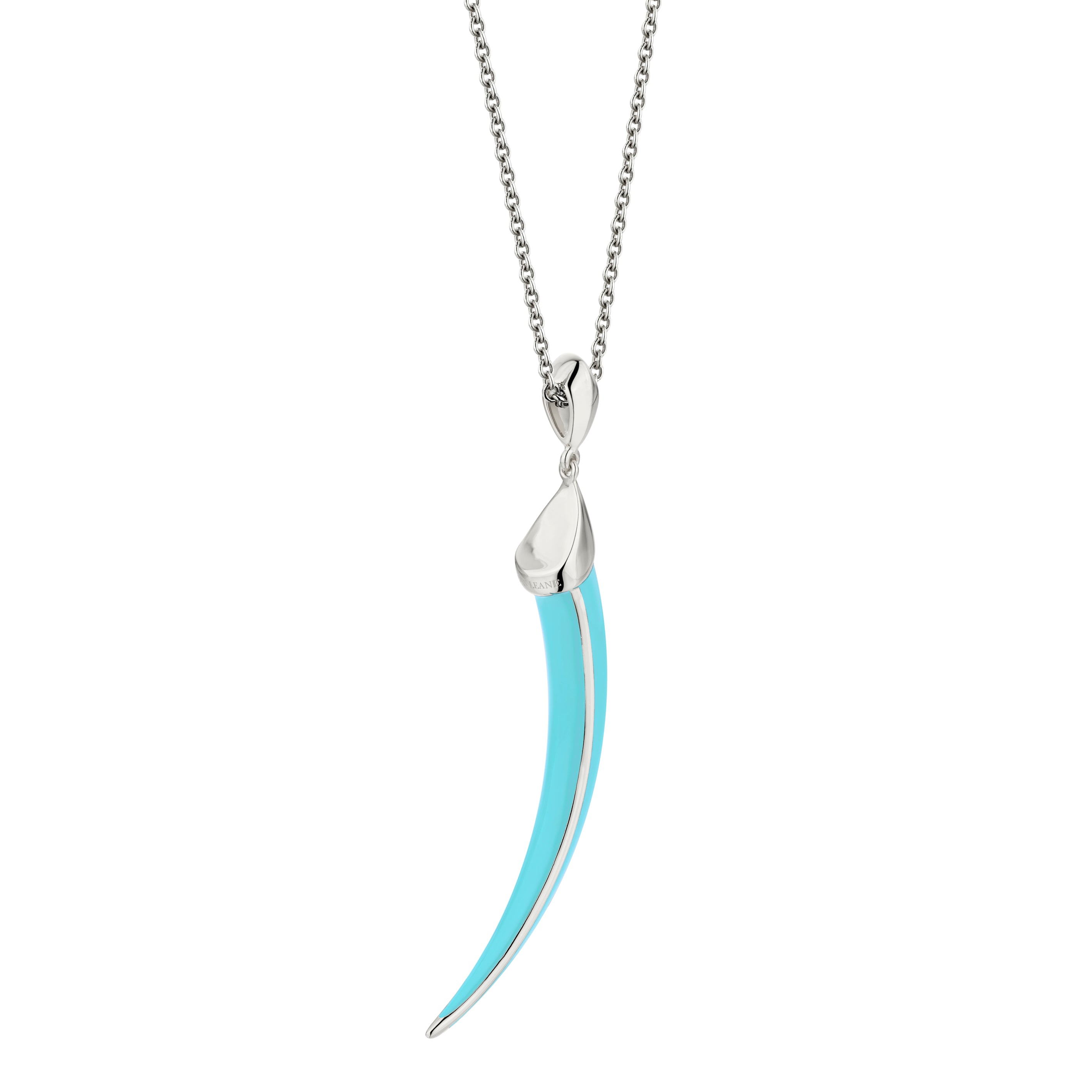 Sabre Solis Pendant - Silver & Lagoon Ceramic