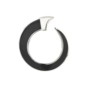 Sabre Solis Ring - Silver & Jet Ceramic