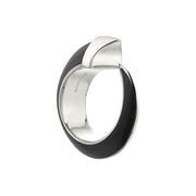 Sabre Solis Ring - Silver & Jet Ceramic