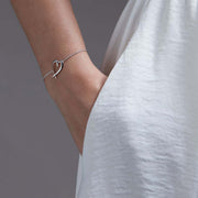 Hook Heart Bracelet - Silver
