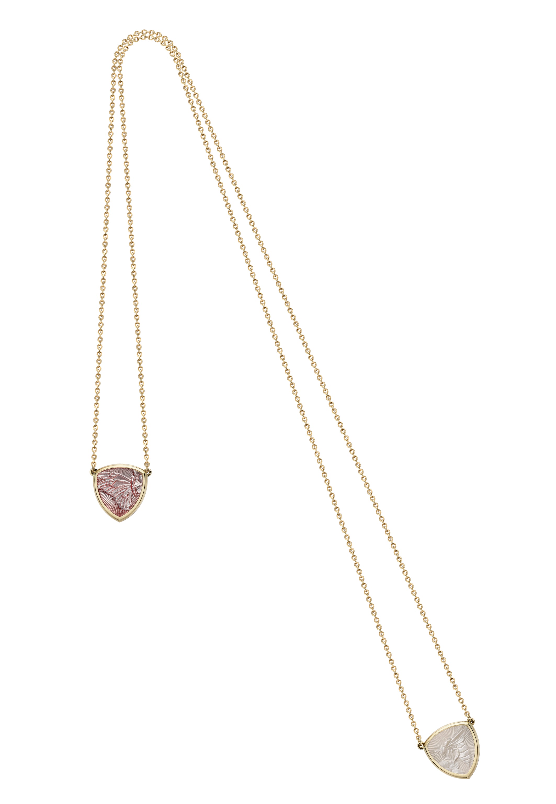 Signum Butterfly Hope & Devotion Bee Scapular - 18ct Yellow Gold, Dusk & Mist Enamel