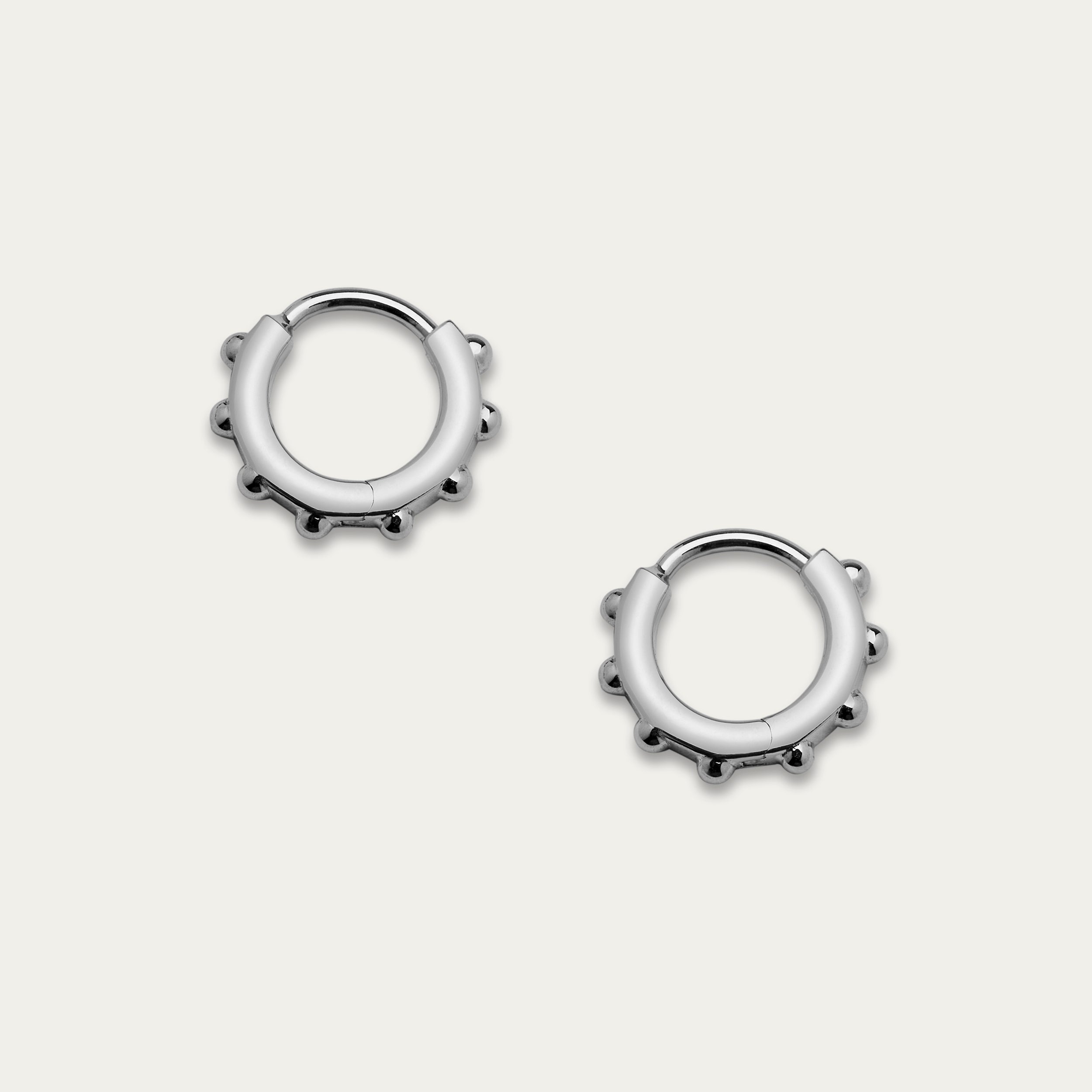 Spur Mini Hoop Earrings - Silver