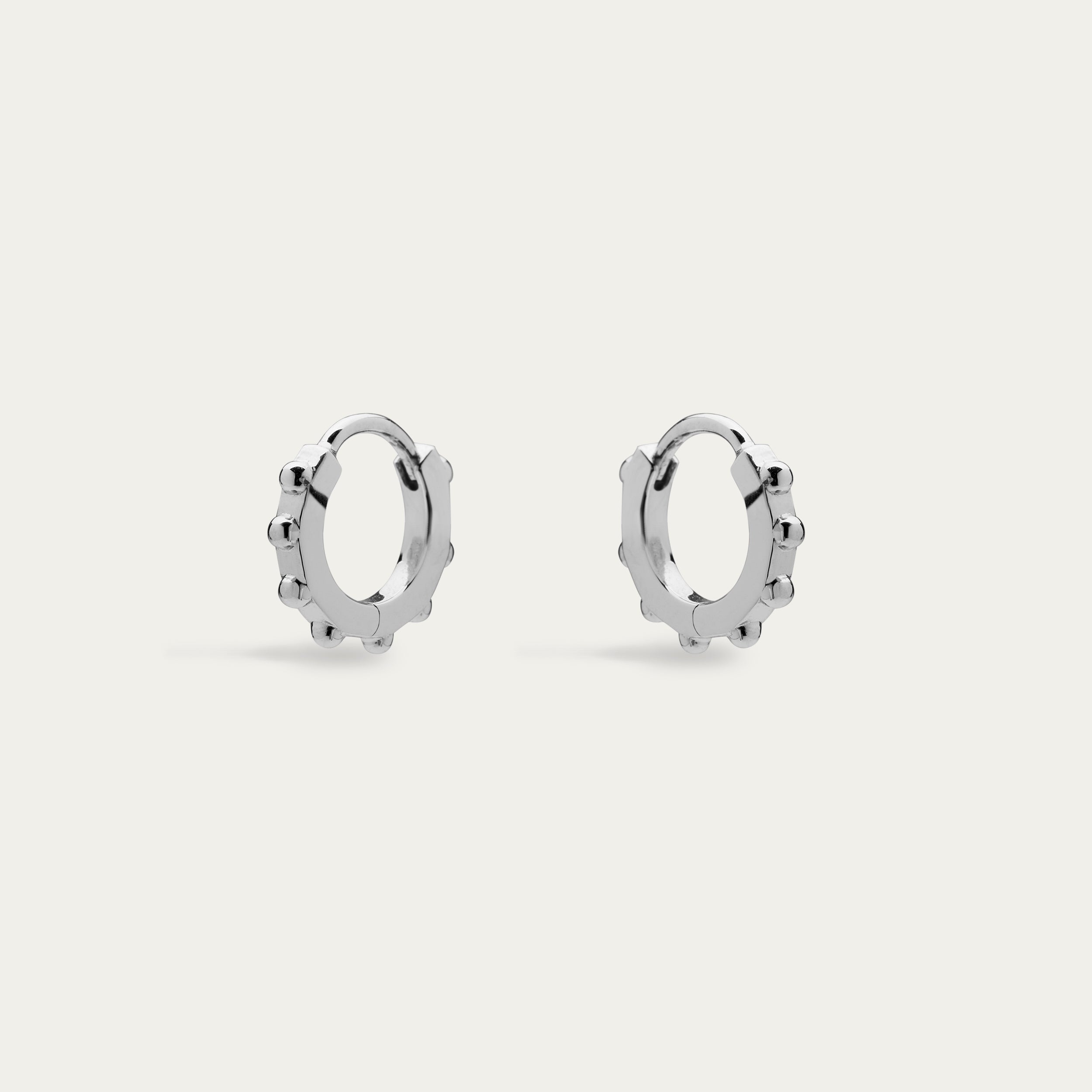 Spur Mini Hoop Earrings - Silver