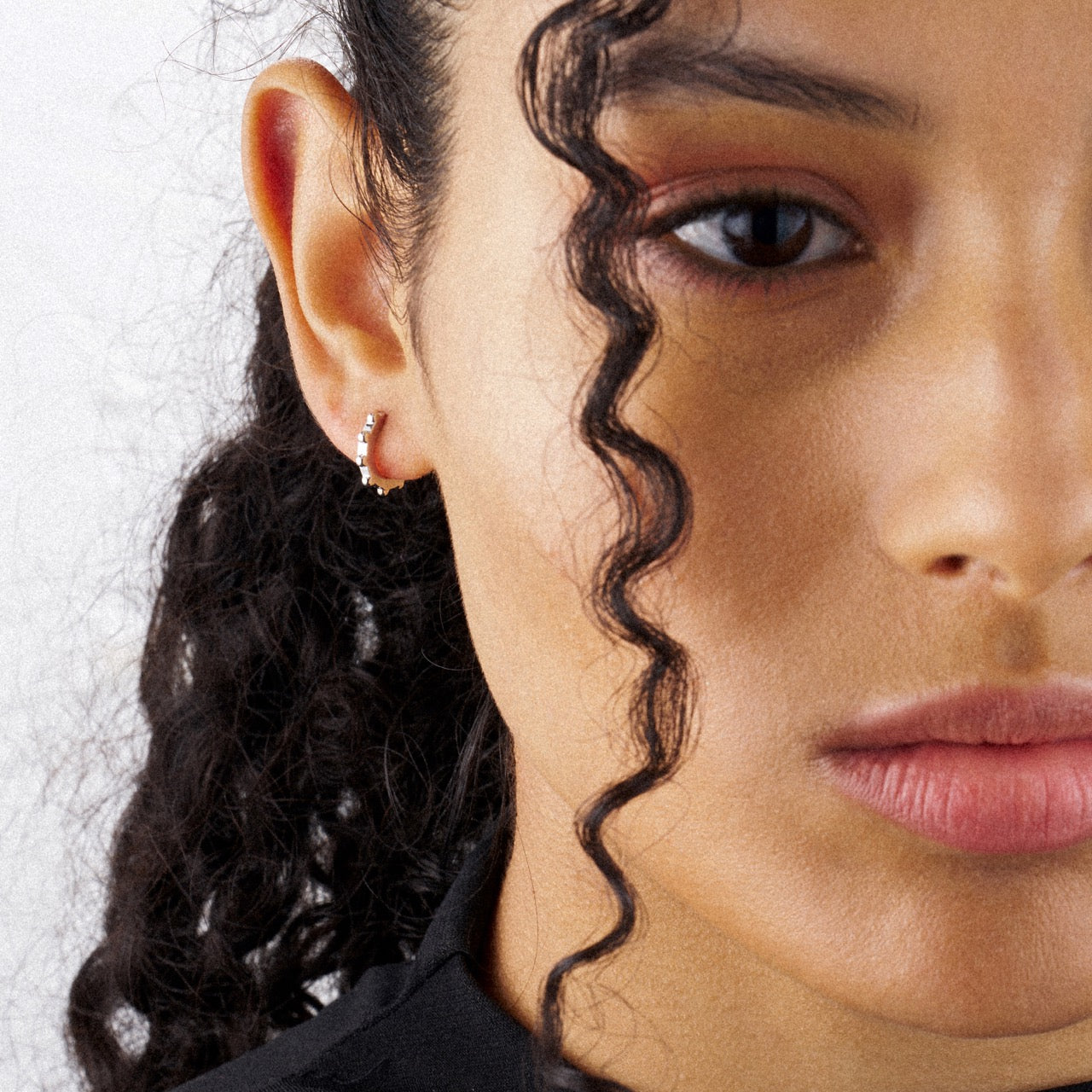 Spur Mini Hoop Earrings - Silver